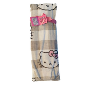 NWT HELLO KITTY GRAY GINGHAM THROW